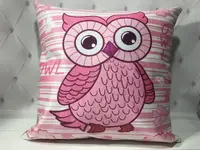 Owl pembe Декоративные наволочки 45х45см. Dijital принт. Турция.
