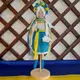 Кукла Украинка в голубой вышиванке 33 см Гранд Презент