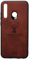 Чехол-накладка TOTO Deer Shell With Leather Effect Case Huawei P Smart+ 2019 Brown