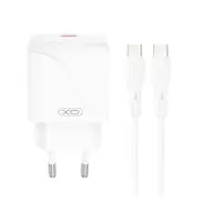 Адаптер сетевой XO Type-C to Type-C Cable Single USB-C Fast Charger L141 |20W/3A, PD/QC|