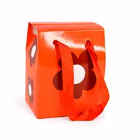 Коробка для подарка складная 11х10х7см (красная)