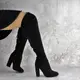 Женские ботфорты на каблуке Fashion Vanilla 1429 40 размер 25,5 см Черный