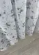 Тюль батист, коллекция "Flora". Цвет белый с серым принтом. Код 1535т