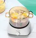 Кастрюля стеклянная 15010 16 см 1.5 л золотистая