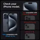 Защитное стекло Spigen для iPhone 15 Pro - EZ FIT GLAS.tR Privacy (1 шт), Антишпион (AGL07120)