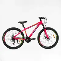 Велосипед Спортивный Corso Skywalker 26", 21 скорость, рама стальная 15’’, переключатели SunRun. Pink (149935)