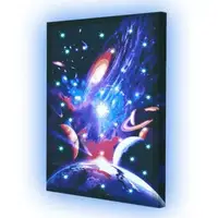 Картина по номерам с гирляндой "Космическая" 40x50 см