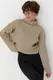 Базовый теплый гольф в рубчик – кофейный цвет, ONE SIZE (есть размеры)