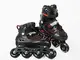 Роликовые коньки Best Roller 09-98 L колеса PU светятся (размер 39-43). Black (193052)