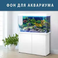 Акваріумний декор підводним світом 45х75 см (750х450)