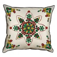Подушка с мешковины Квіткова зірка 45x45 см (45PHB_TR007)