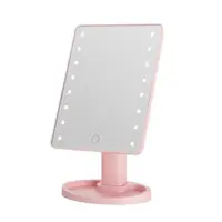 Зеркало косметическое 21х16 см 16 LED Черное HP-10-3AP