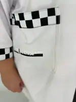 Свободный прогулочный костюм тройка." Королева "    WHITE & WHITE   удлиненная кофта   штаны   футболка 66-68