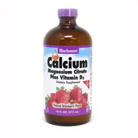 Витамины и минералы Bluebonnet Calcium Magnesium Citrate plus Vitamin D3, 472 мл Клубника