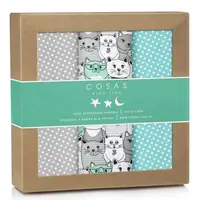 Многоразовые пеленки детские MINT CATS 3шт