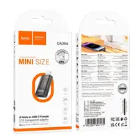 Перехідник HOCO iP male to C female OTG transparent adapter UA36A |480Mbps, 2A|