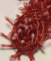 Светодиодная гирлянда 88 LED классическая 5 мм длина 6.6 метров однотон свет красный 1183-05