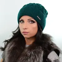 Шапка Bella 18100 темно-зеленый
