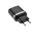 СЗУ сетевое зарядное устройство HOCO C12Q Smart QC3.0 1USB/3A с кабелем для зарядки USB - MicroUSB, Черный