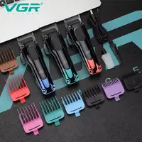 Акумуляторна машинка для стрижки VGR V-013 з 8 насадками LED (Синій)