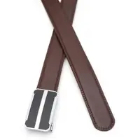 Шкіряний чоловічий ремінь із пряжкою автомат V1GKX21-brown
