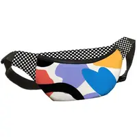 Сумка бананка Bumbag унісекс на пояс та через плече Різнокольорові плями 27x16 см