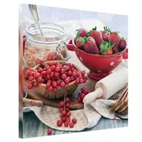 Картина на холсте Смородина и клубника 65x65 см (H6565_YM015)