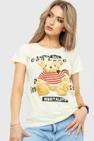 Футболка женская с принтом цвет лимонный 190R101