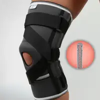 Бандаж на колено с 4-ма ребрами и крестообразным ремнем Orthopoint REF-107 фиксатор коленного сустава Размер XL