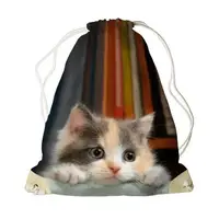 Рюкзак-мешок детский MINI Милый котенок 26х36 см (DRM_17M021_SBR)