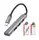 USB HUB HOCO HB26 4 in 1 Type-C to USB 3.0 + USB 2.0х3 Разветвитель для ноутбука Стальной