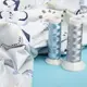 Ткань бязь ранфорс для постельного белья 2,4 м V-26335/3 динозавр голубой