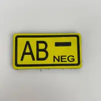 Шеврон на липучке 4 группа крови AB - NEG 7435 5х2,5 см