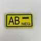 Шеврон на липучке 4 группа крови AB - NEG 7435 5х2,5 см