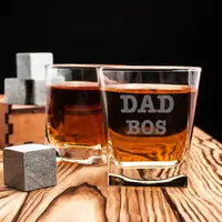 Склянка для віскі "Dad Bos", англійська, Крафтова коробка