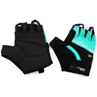 Перчатки для фитнеса Sporter Girl Gripps 734, черно-бирюзовые S