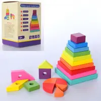 Деревянная игрушка Пирамидка ББ MD2824 20 предметов