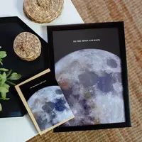 Постер в рамке To the moon and back 15x21 см, A5 (MT5_20L009)