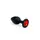 Анальная пробка с красным кристалом, Black Silicone Ruby, S