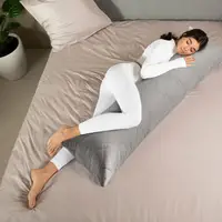 Подушка для сна и отдыха 40x140 cм CUBE IDEIA серая для тела длинная подушка антиаллергенная