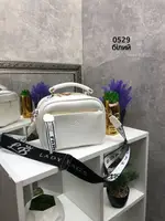 Біла - спортивна, молодіжна крос-боді сумочка зі знімним ременем у комплекті (0529)