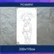 Трафарет для покраски, Девочка, одноразовый из самоклеящейся пленки 200 х 115 см