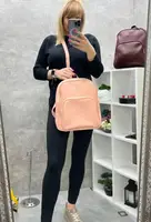 Пудра - Lady Bags - большой вместительный рюкзак - формат А4 - школа институт 0311