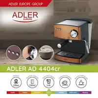 Кофеварка Adler AD-4404-Сooper 15 бар коричневый