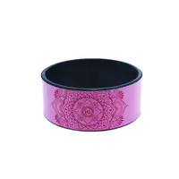 Колесо Dobetters Yoga DBT-Y1 Pink + Black для йоги та фітнесу стретчинг ролик йога-кільце 32*13 см