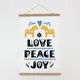 Постер тканевый на стену Love Peace Joy 60х93 см (TPSR_23NY016)