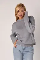 Жіночий рваний джемпер - сірий цвет, ONE SIZE
