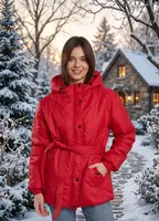 Куртка женская демисезонная красная П989 S