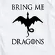 Футболка GoT "Bring me dragons" женская, Белый, XXL, английский