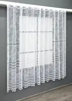 Короткий тюль (4х1,7м.) жакард. Колір білий. Код 2008т 42-1031
